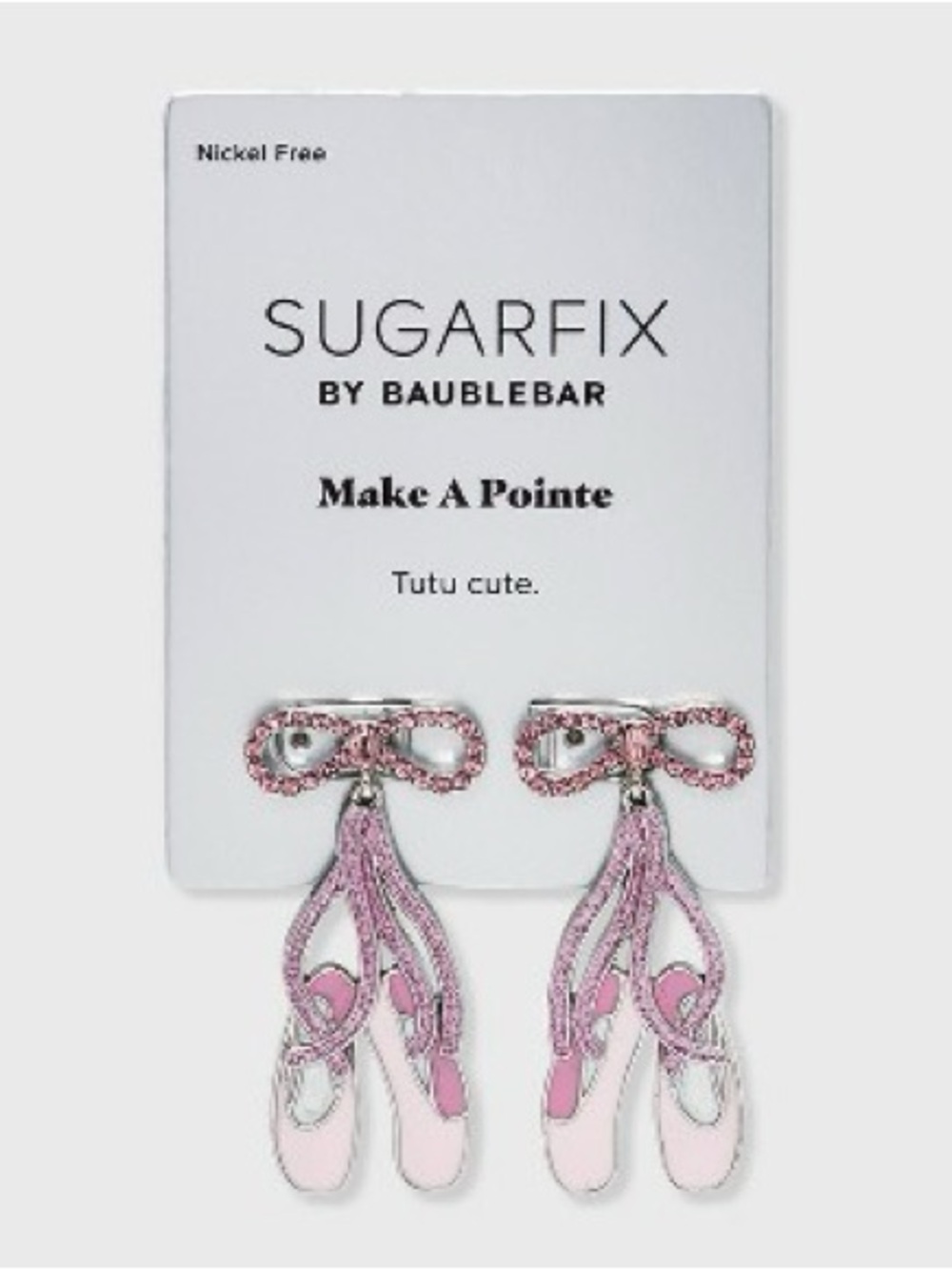 Sugarfix by BaubleBar Pink Ballet Slipper Drop Earrings